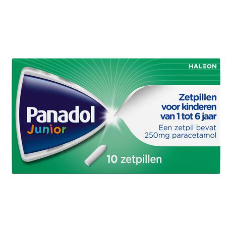 Panadol Junior Zetpillen 250 MG Paracetamol van 1 tot 6 jaar 10 stuks