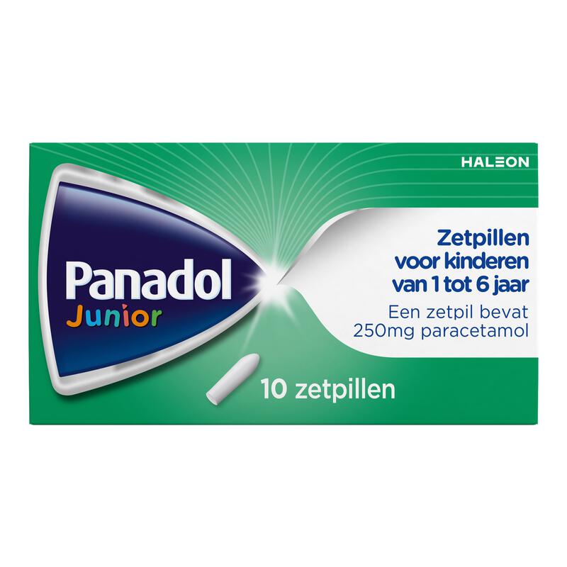 Panadol Junior Zetpillen 250 MG Paracetamol van 1 tot 6 jaar 10 stuks
