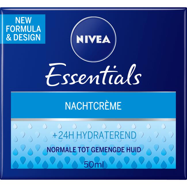NIVEA Essentials +24h Hydraterende Nachtcrème 50 ML