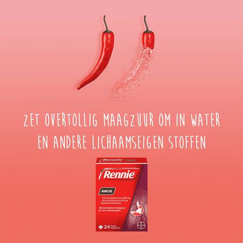Rennie Anijs Kauwtabletten Bij Brandend Maagzuur 24 stuks