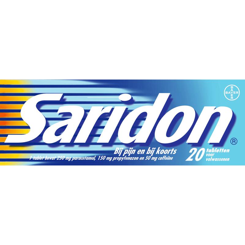 Saridon Snel Bij Stevige Hoofdpijn Tabletten 20 stuks
