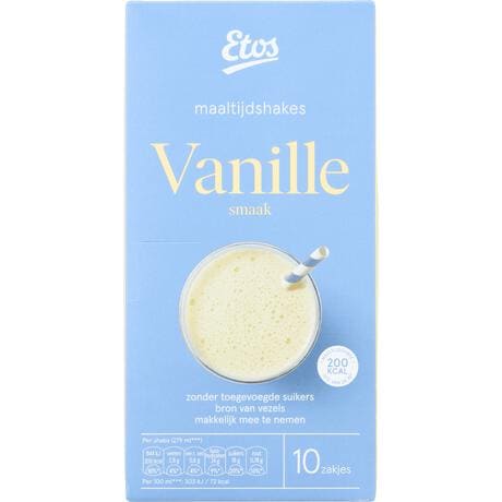 Etos Maaltijdshake Vanille 10 Sachets