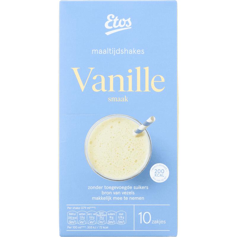 Etos Maaltijdshake Vanille Sachets 10 stuks