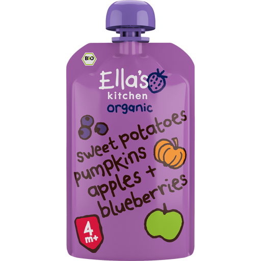 Ella's Kitchen Bio Knijpfruit Zoete Aardappel Pompoen Appel Bes 4+ Maanden 120 gram