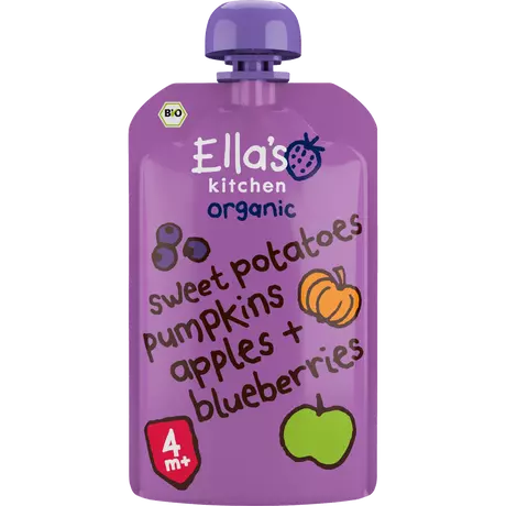 Ella's Kitchen Bio Knijpfruit Zoete Aardappel Pompoen Appel Bes 4+ Maanden 120 gram