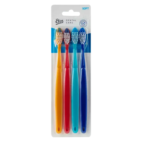 Etos Soft Tandenborstels 4 stuks