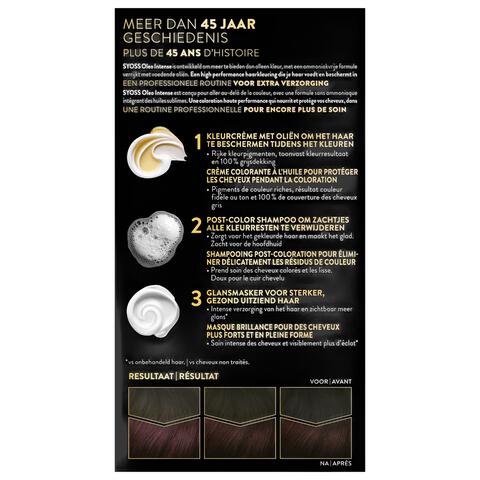Syoss Oleo Intense Permanente Haarkleuring 3-22 Warm Donker Bordeaux