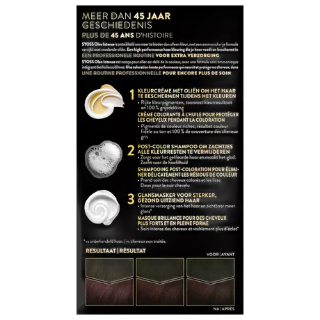 Syoss Oleo Intense Permanente Haarkleuring 3-22 Warm Donker Bordeaux