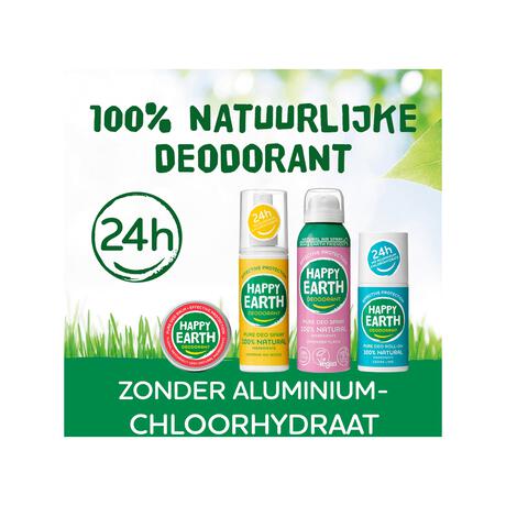 Happy Earth 100% Natuurlijke Unscented Crystal Deodorant 90 GR