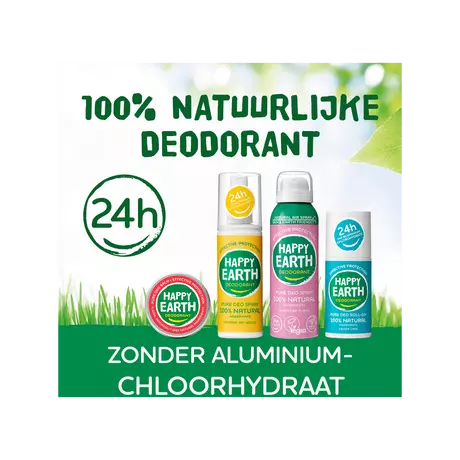 Happy Earth 100% Natuurlijke Unscented Crystal Deodorant 90 gram