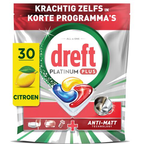 Dreft Vaatwas Platinum Plus Citroen 30 Stuks