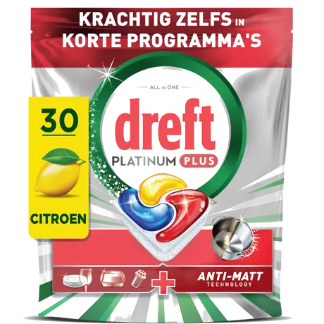 Dreft Vaatwas Platinum Plus Citroen 30 Stuks