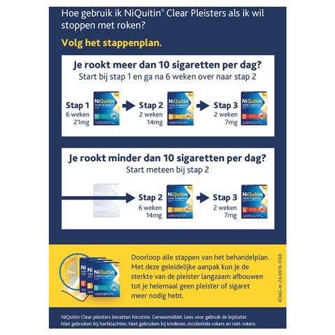 NiQuitin Clear Pleisters 14mg Stoppen met roken
