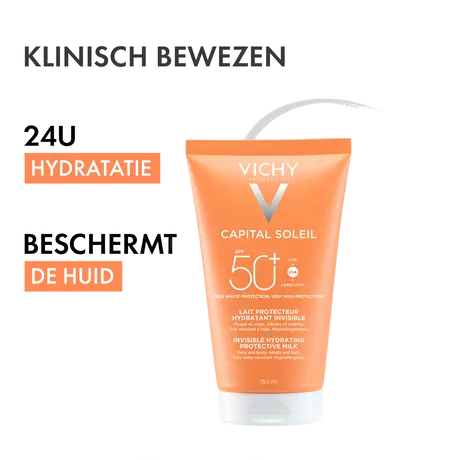 Vichy Capital Soleil Onzichtbare Hydraterende Beschermende Melk SPF50+ 150 ML