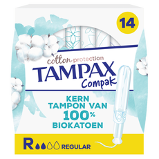 Tampax Cotton Protection Regular Tampons Met Inbrenghuls 14 Stuks