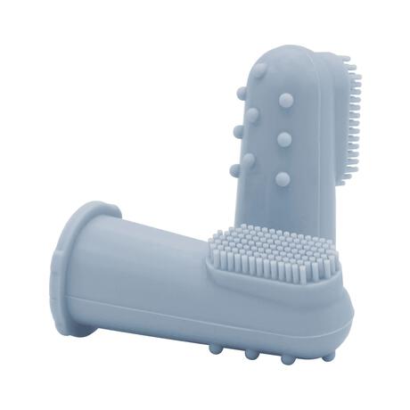 Difrax Vingertoptandenborstel Blauw Zachte siliconen voor eerste tandjes