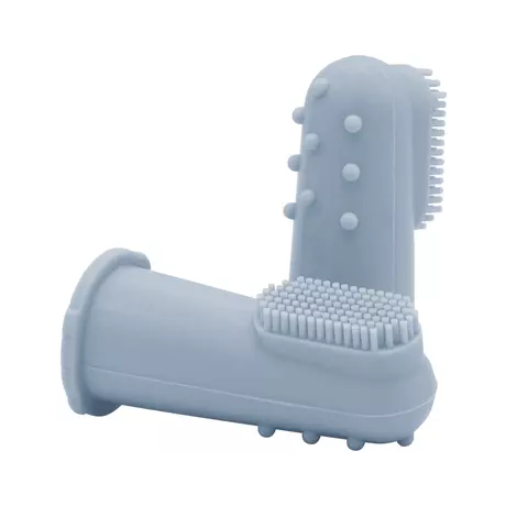 Difrax Siliconen Vingertoptandenborstel Blauw 