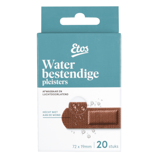 Etos Waterresistant Pleister Donker 20 stuks