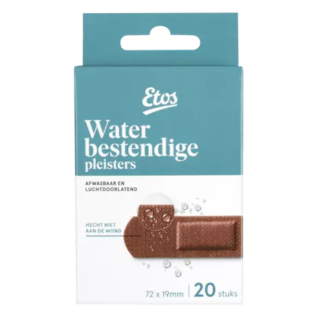 Etos Waterresistant Pleister Donker 20 stuks