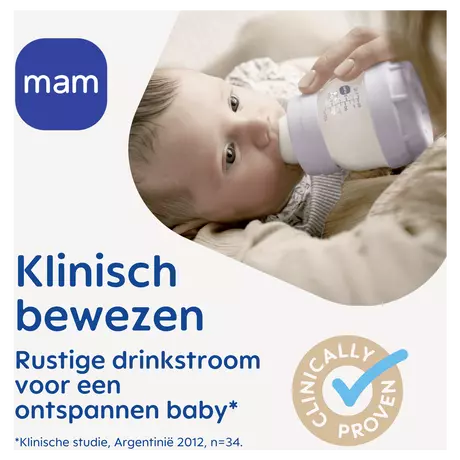 MAM Easy Start Anti-Colic Babyfles Lila 260 ML