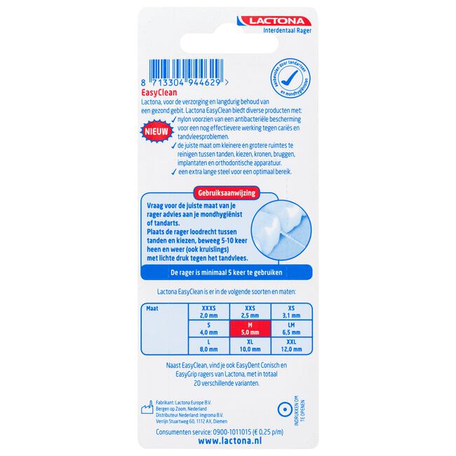 Lactona Easyclean 5,0 mm M 8 stuks