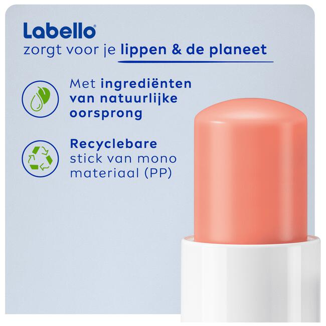 Labello Peach Shine Lippenbalsem 24u Hydratatie 1 Stuk
