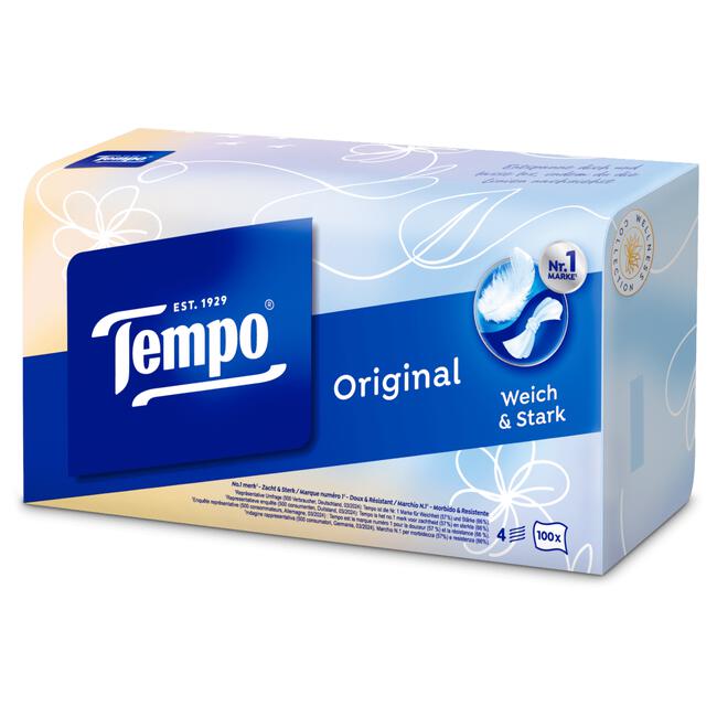 Tempo Original Box 4 Laags Zakdoekjes 100 stuks