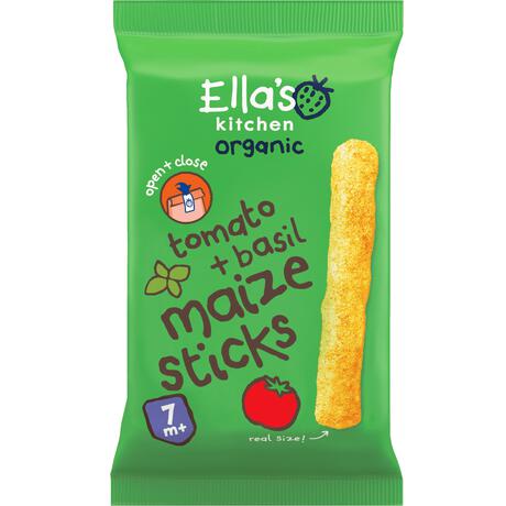 Ella's Bio Kitchen Maize Sticks Tomaat Basilicum 7+