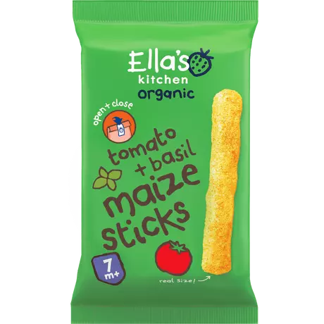 Ella's Kitchen Bio Maïssticks Tomaat Basilicum 7+ Maanden 16 gram