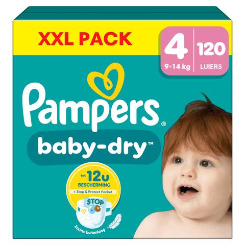 Pampers Baby Dry XXL Pack Luiers Maat 4 9-14 KG 120 Stuks