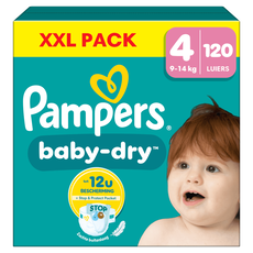 Pampers Baby Dry XXL Pack Luiers Maat 4 9-14 KG 120 stuks
