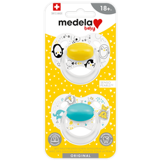 Medela Baby fopspeen Original 18+  - duo - Mixed powdery pink/turquoise blue/sunshine yellow