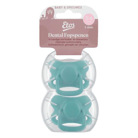Etos Fopspenen 0-6M Set van 2 Groen Blauw