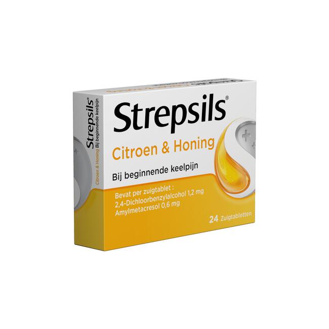 Strepsils Citroen & Honing Zuigtabletten 24 Stuks