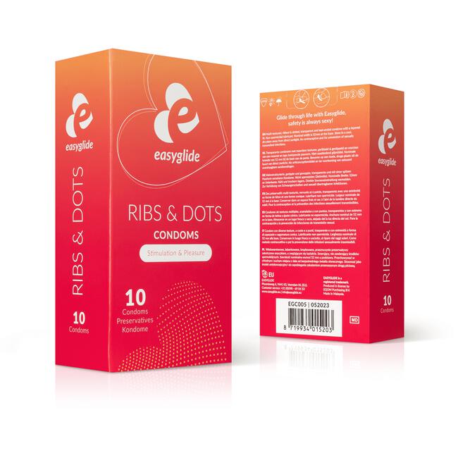 EasyGlide Ribs & Dots Condooms - 10 Stuks