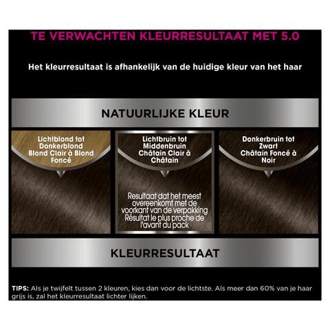Garnier Olia Permanente Haarverf 5.0 Licht Bruin