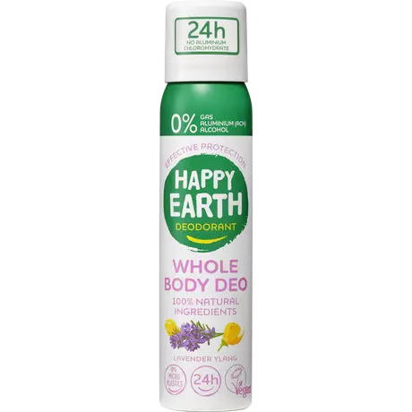 Happy Earth 100% Natural Whole Body Lavender Ylang Deodorant Spray 100 ML