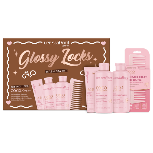 Lee Stafford Glossy Locks Wash Day Gift Set 4 pcs