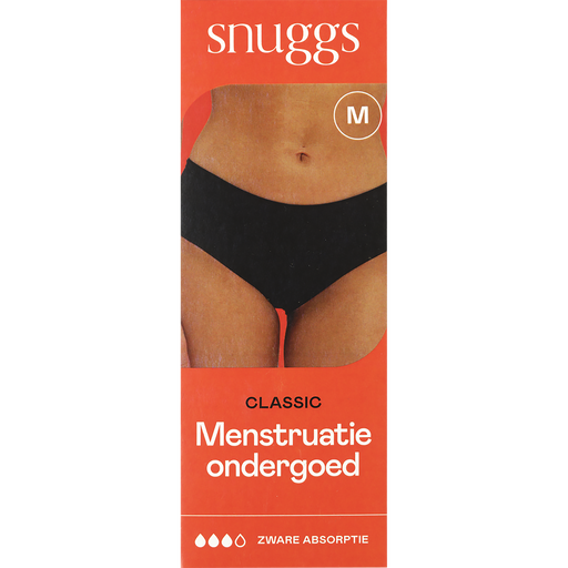 Snuggs Menstruatieondergoed Zware Menstruatie Classic Zwart Maat M