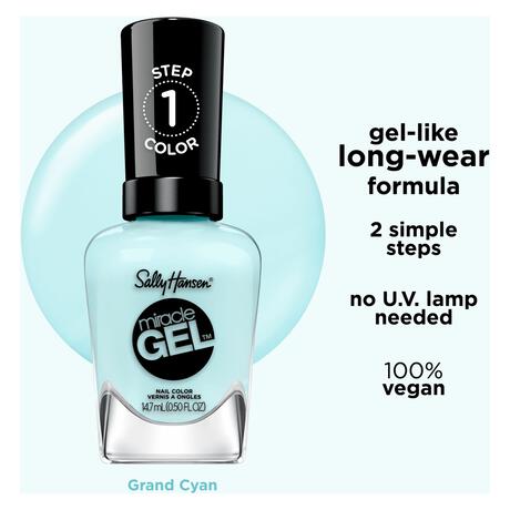 Sally Hansen Miracle Gel Nagellak 668 Grand Cyan