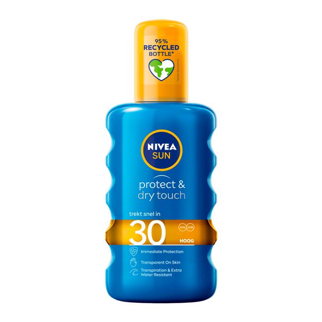 NIVEA SUN Zonnebrand Protect & Dry Touch Transparante Zonnespray SPF 200 ML 200 ML | Etos