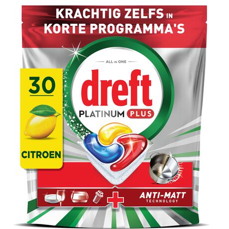 Dreft Vaatwas Platinum Plus Citroen 30 Stuks