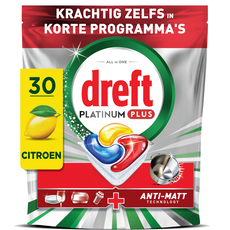 Dreft Vaatwas Platinum Plus Citroen 30 Stuks
