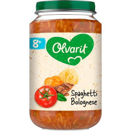 Olvarit Spaghetti Bolognese Babyhapje 8+ maanden 200 GR