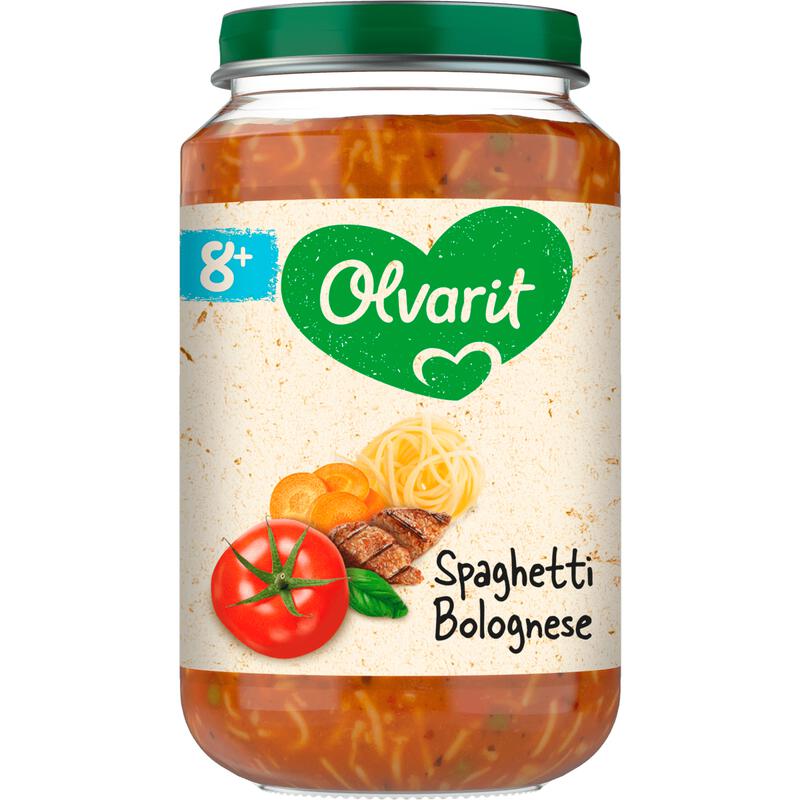 Olvarit Spaghetti Bolognese 8+ Maanden 200 gram
