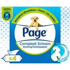 Page Vochtig Toiletpapier - Compleet Schoon x 4 Stuks Quadpack