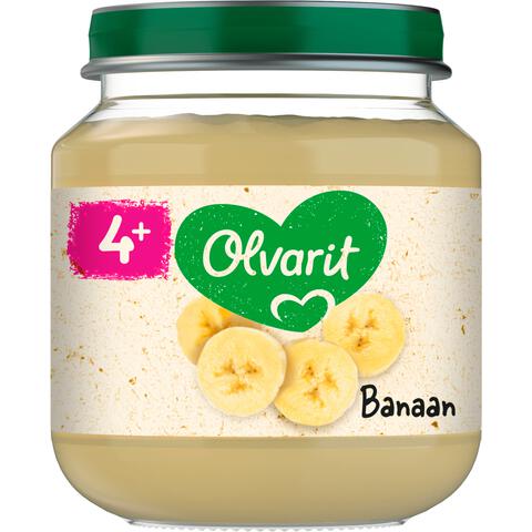 Olvarit Potje Banaan Fruithapje 4+ maanden 125 GR