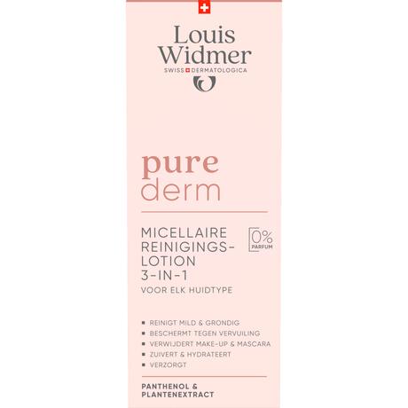 Louis Widmer Purederm 3-In-1 Micellaire Reinigingslotion 200 ML