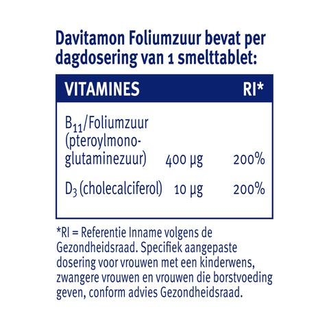 Davitamon Foliumzuur met vitamine D - Zwanger