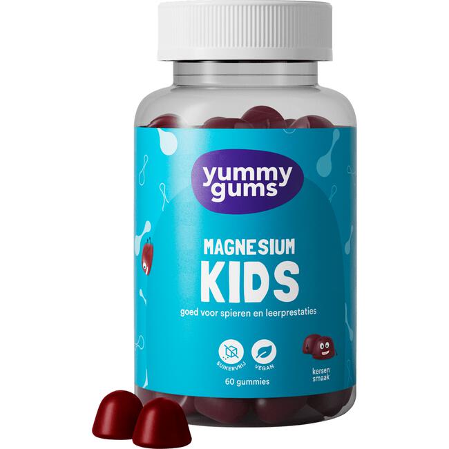 Yummugums Kids Magnesium Suikervrij 60 stuks
